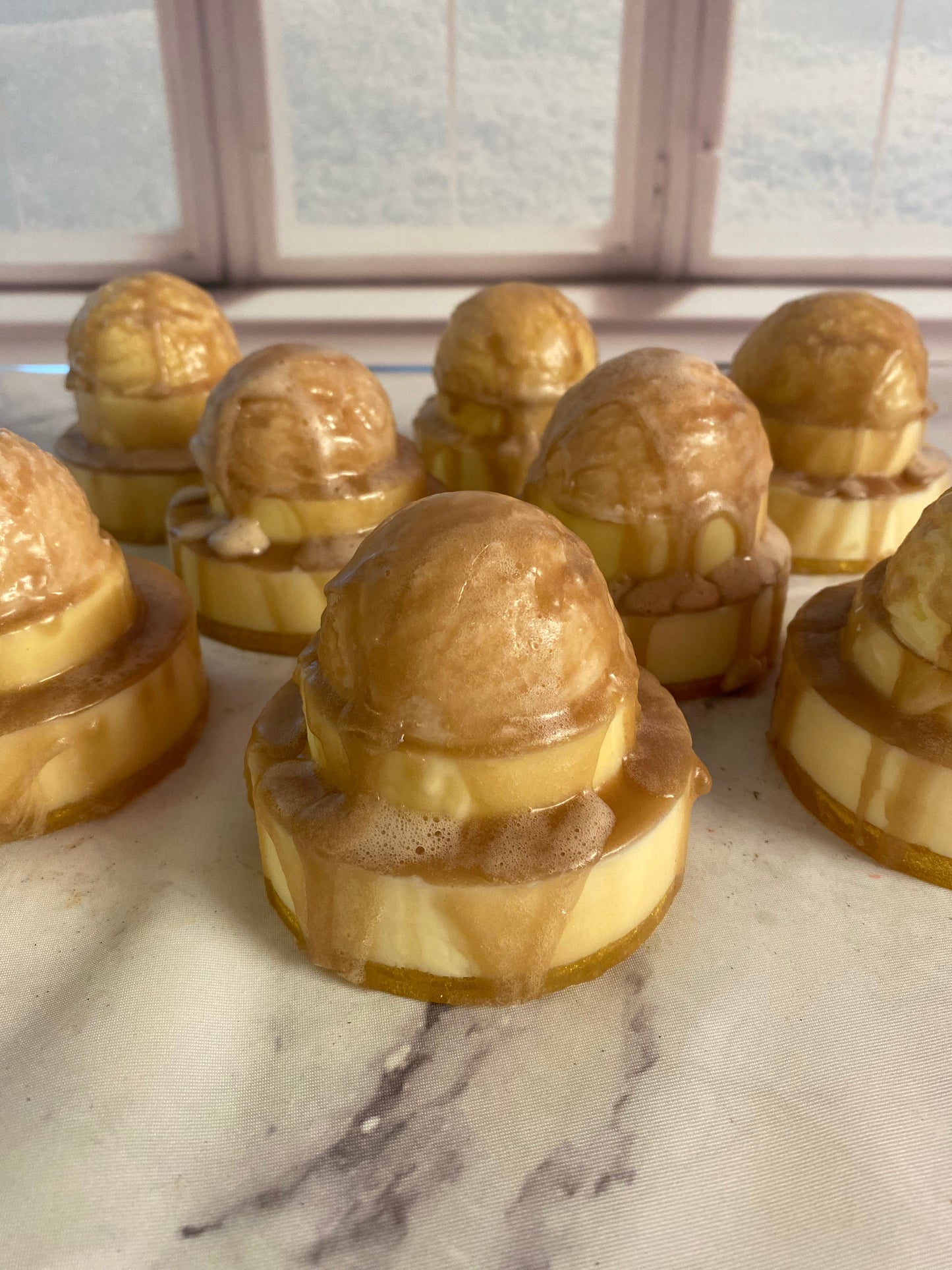 Creme Brulé Scented Melt and Pour Soap with a Free Bamboo Soap Dish