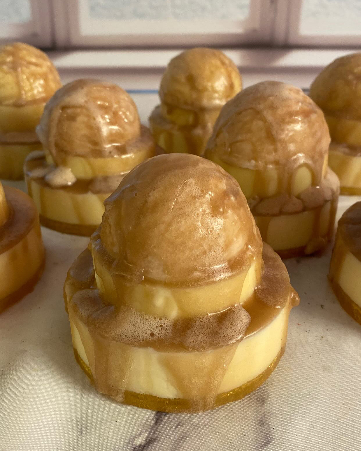 Creme Brulé Scented Melt and Pour Soap with a Free Bamboo Soap Dish
