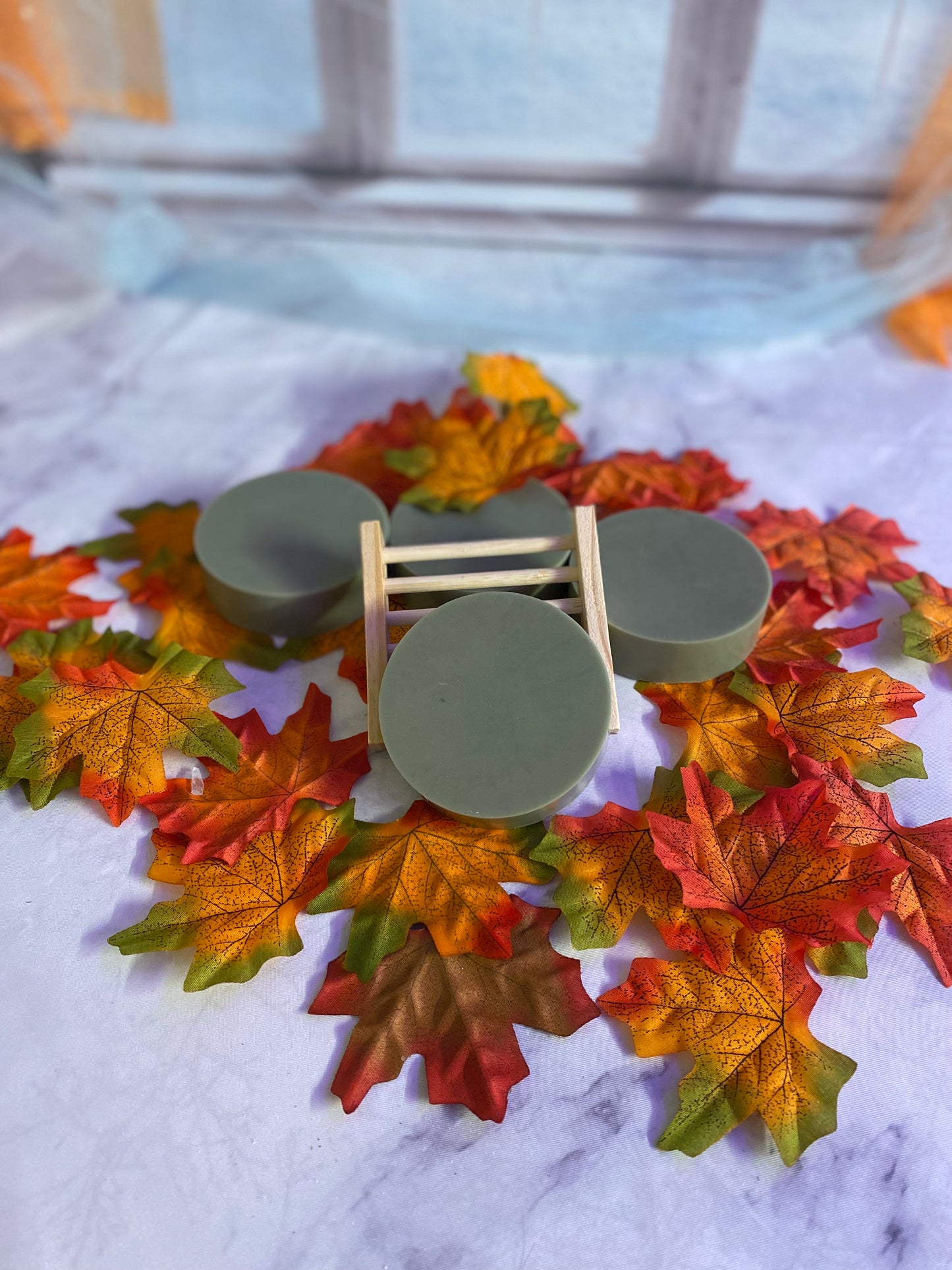 Apple Harvest Scented Melt and Pour Soap with a Free Bamboo Soap Dish