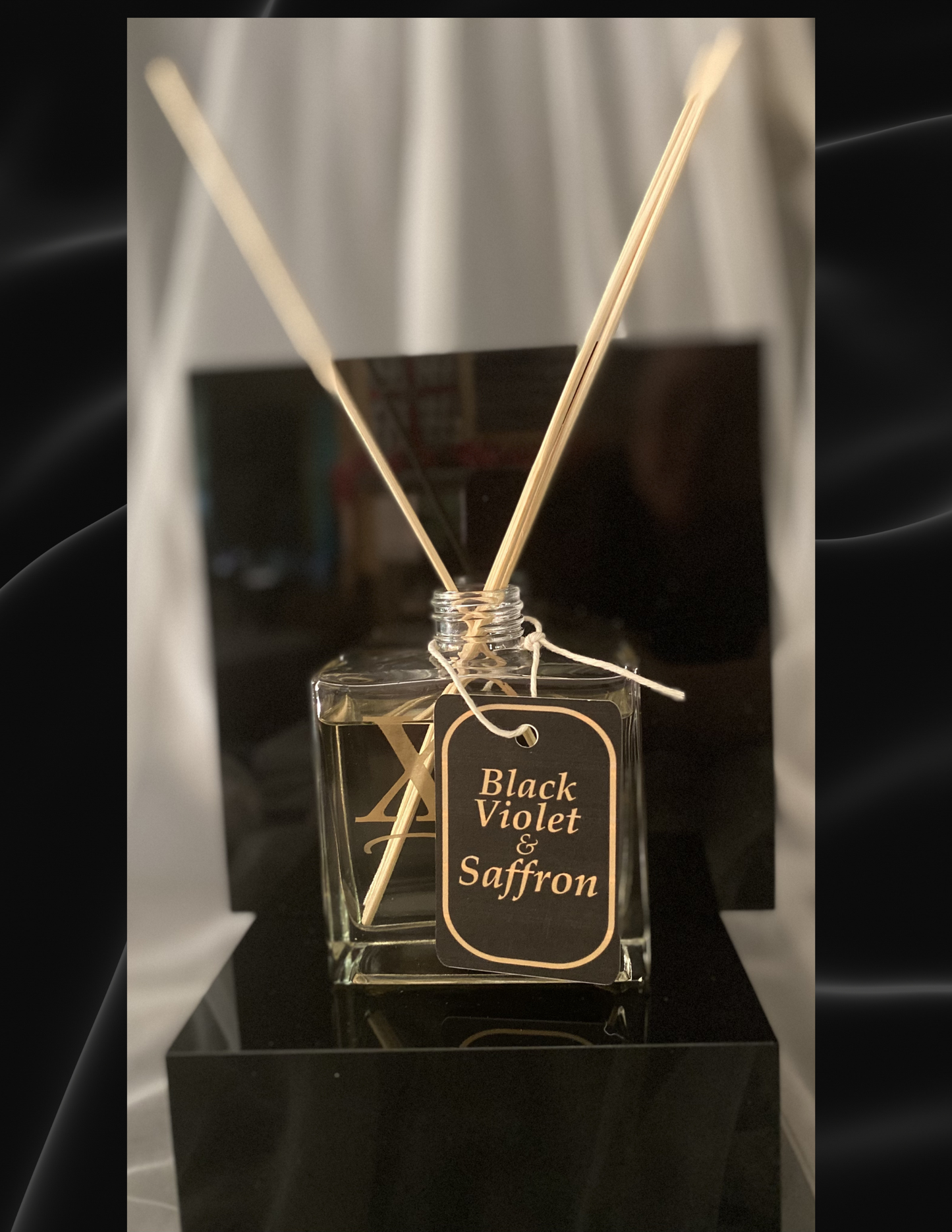 Luxury Home Reed Diffuser | Gold Etched Glass Bottle