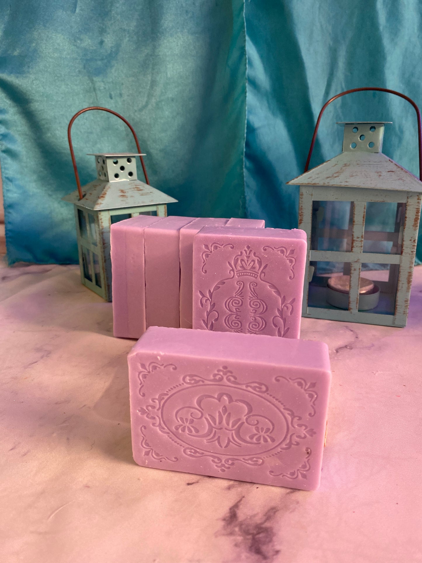 Lavender Scented Melt and Pour Soap with a Free Bamboo Soap Dish