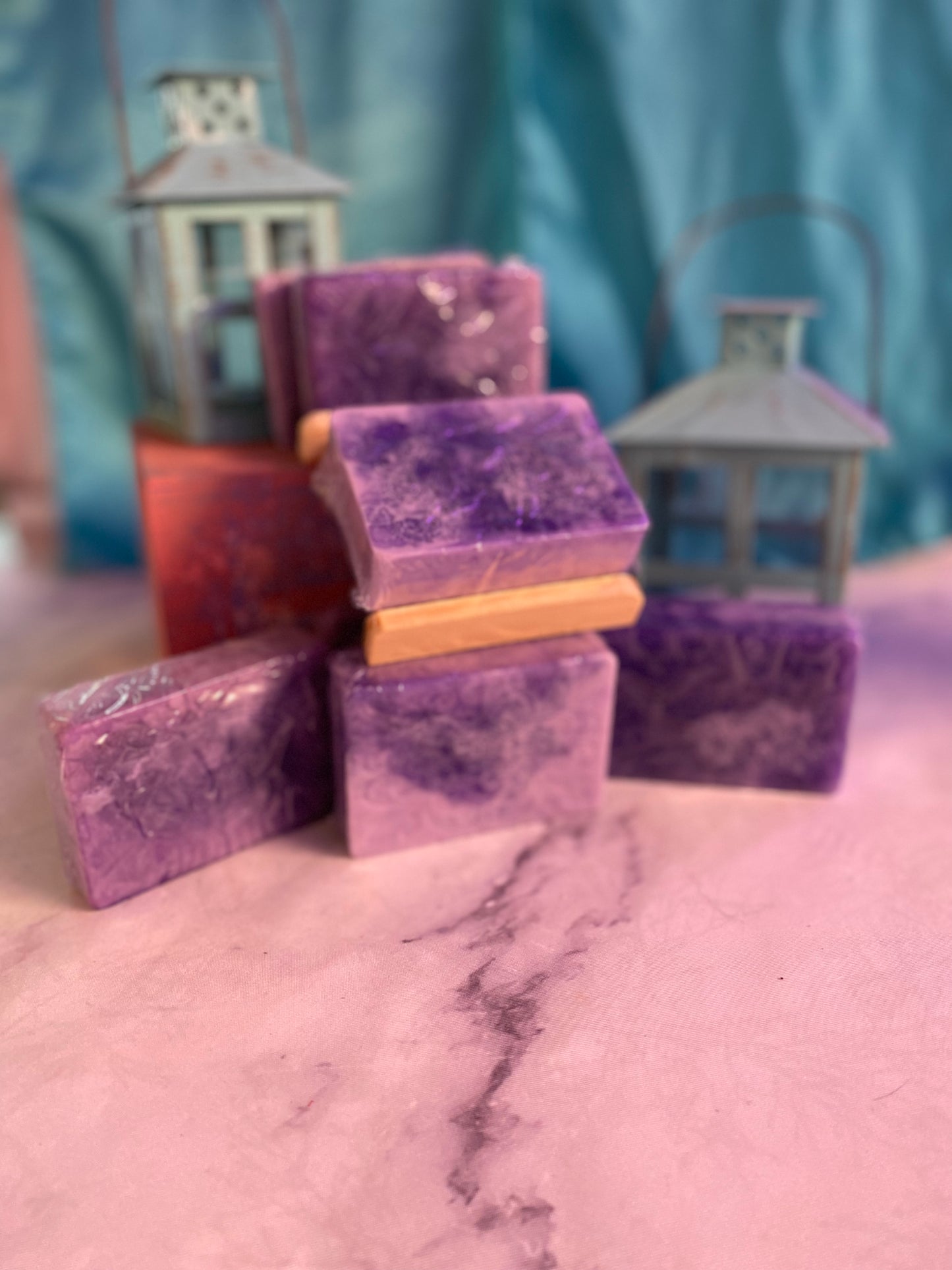 Midnight Blackberry Scented Melt and Pour Soap with Free Bamboo Soap Dish